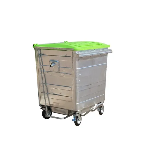 Poubelle en métal avec couvercle extérieur